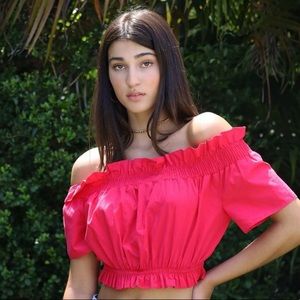 ZARA strapless pink top!